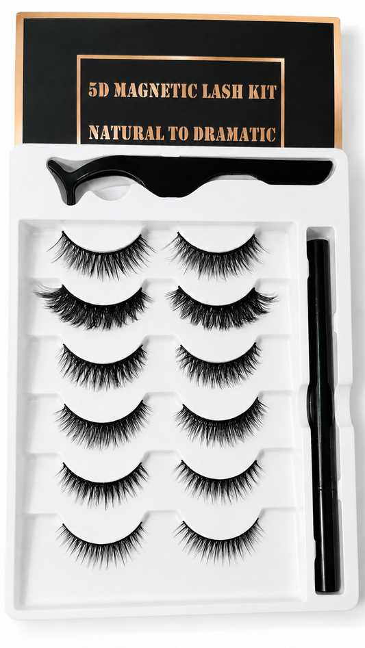 A 5D magnetic Lash Kit - Natural to Dramatic